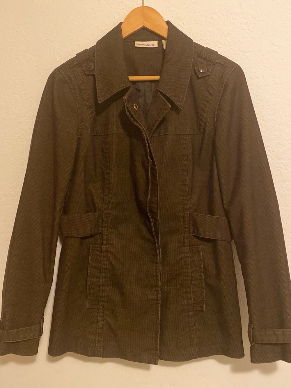 Vintage DKNY Jeans Y2K Utility Trench Field Jacket Gorpcore Grunge Military 90’s